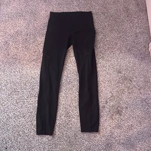black lululemon fast and free high rise leggings